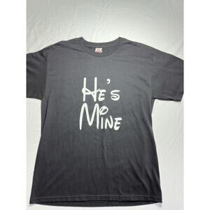 Vintage Men’s T-Shirt “He’s Mine” Disney AAA Tag Size Large Black